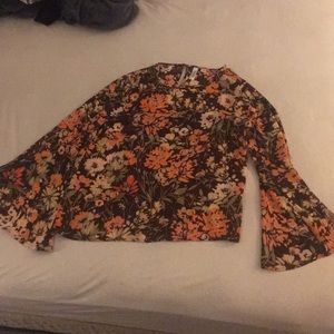 Brown floral colored blouse